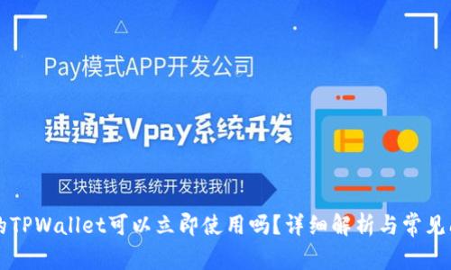 新创建的TPWallet可以立即使用吗？详细解析与常见问题解答